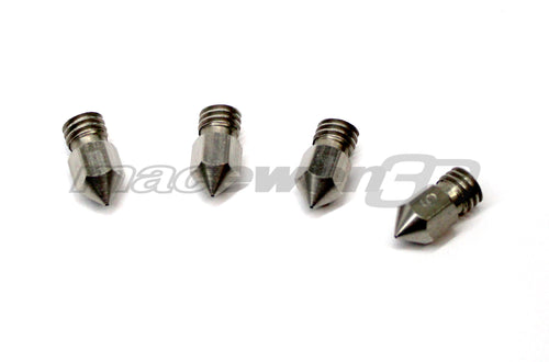 CR-10 Style Stainless Steel Nozzle Various Bore Sizes 0.3-0.6 mm for Standard CR-10 block and 1.75 mm Filament